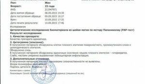 Цитологическое исследование мазков с шейки матки гемотест