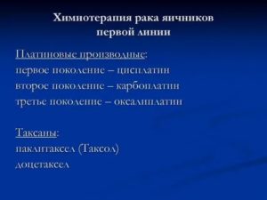 Препараты для химиотерапия при онкологии яичников