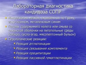 Методы лабораторной диагностики кандидозов