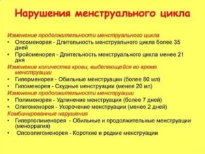 Что может быть за нарушение менструального цикла у девушек