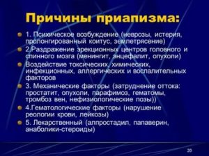 Приапизм у мужчин причины симптомы диагностика лечение