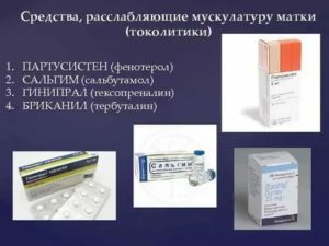 Какие препараты расслабляют матку