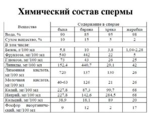 Сколько витаминов в сперме у мужчины