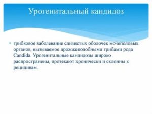 Классификация урогенитального кандидоза