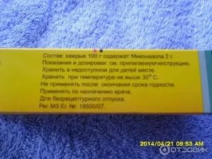 Миконаз гель при молочнице