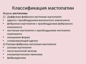 Мастопатия классификация клиника диагностика лечение